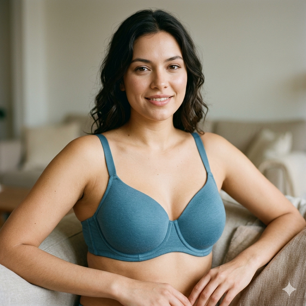 Woman wearing RAJ padded bra