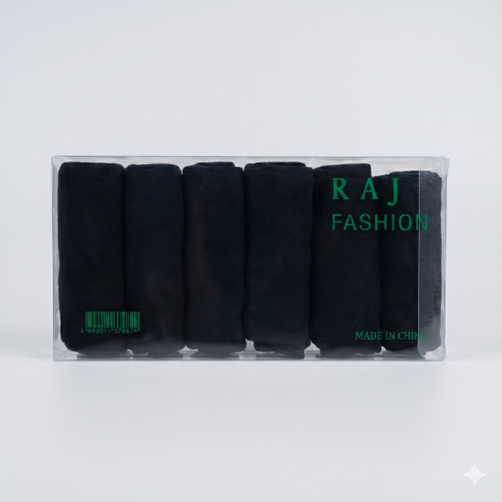 صورة Brief Free Size Set of 6 Piece  (Style6 Black)