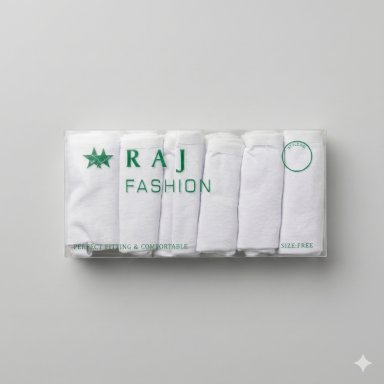 صورة Brief Free Size Set of 6 Piece (Style6white)